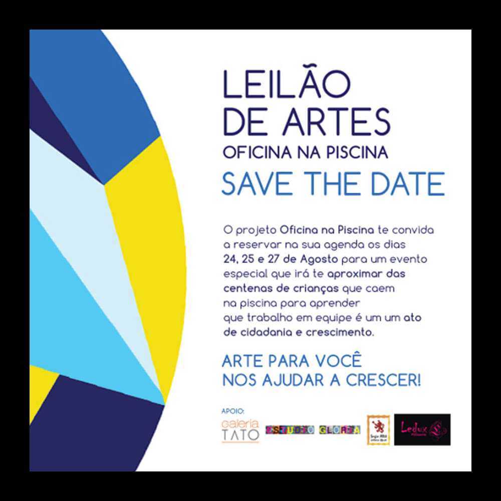 Leilão de Artes Oficina na Piscina